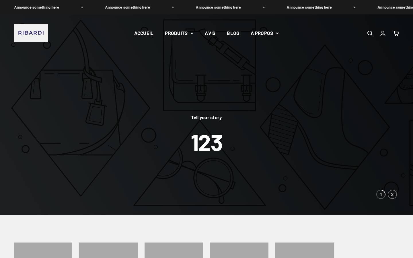 RIBARDI homepage screenshot