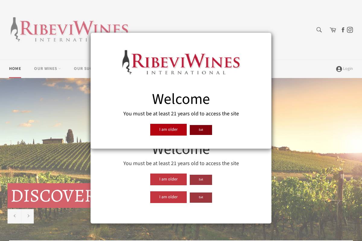 ribevi.com homepage screenshot