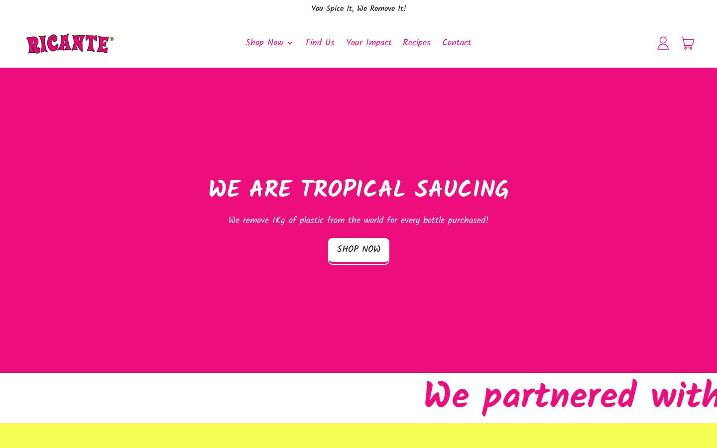ricante.com homepage screenshot
