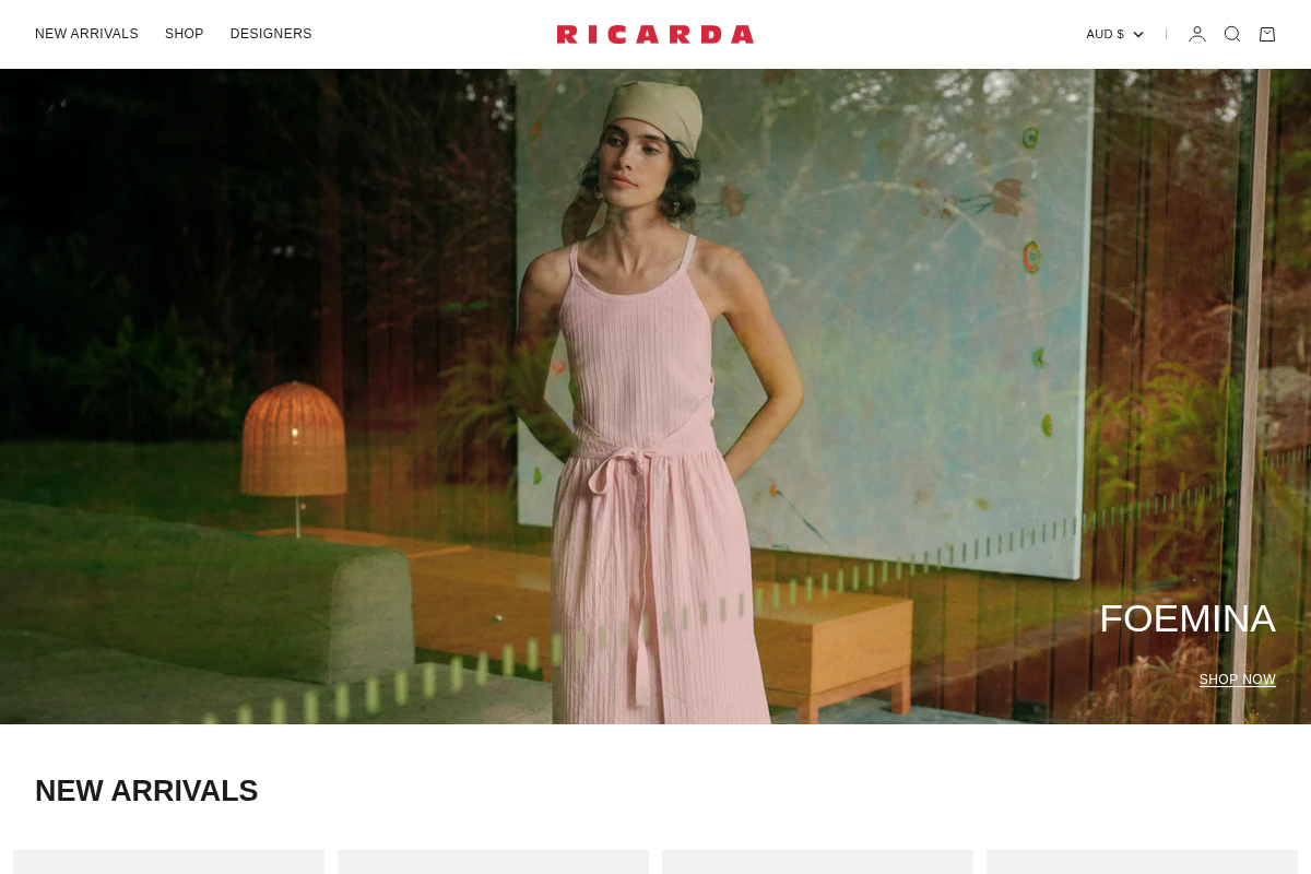 ricarda.com homepage screenshot