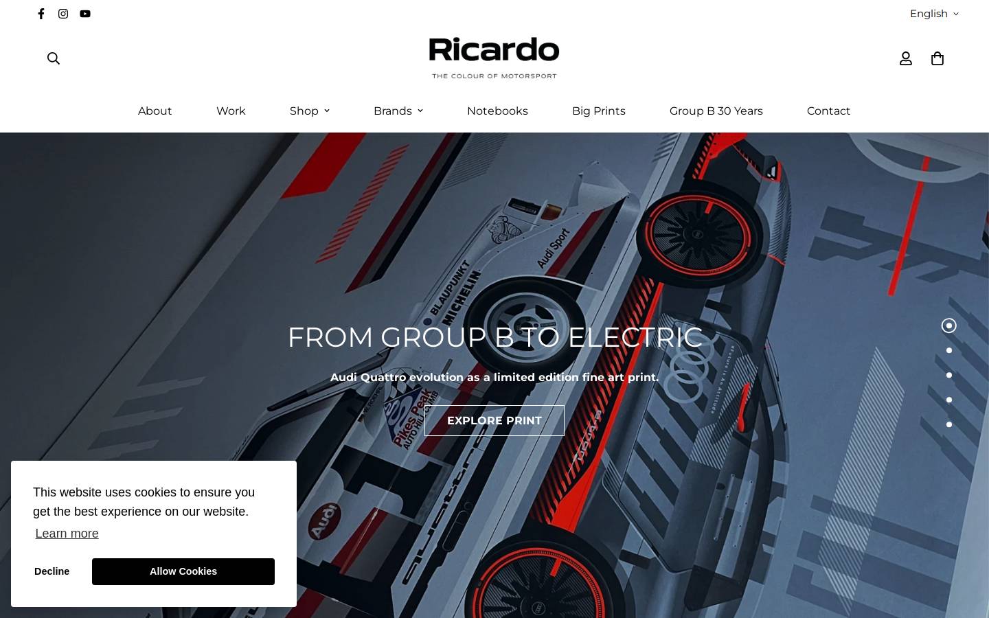 ricardo-car-artwork.com homepage screenshot