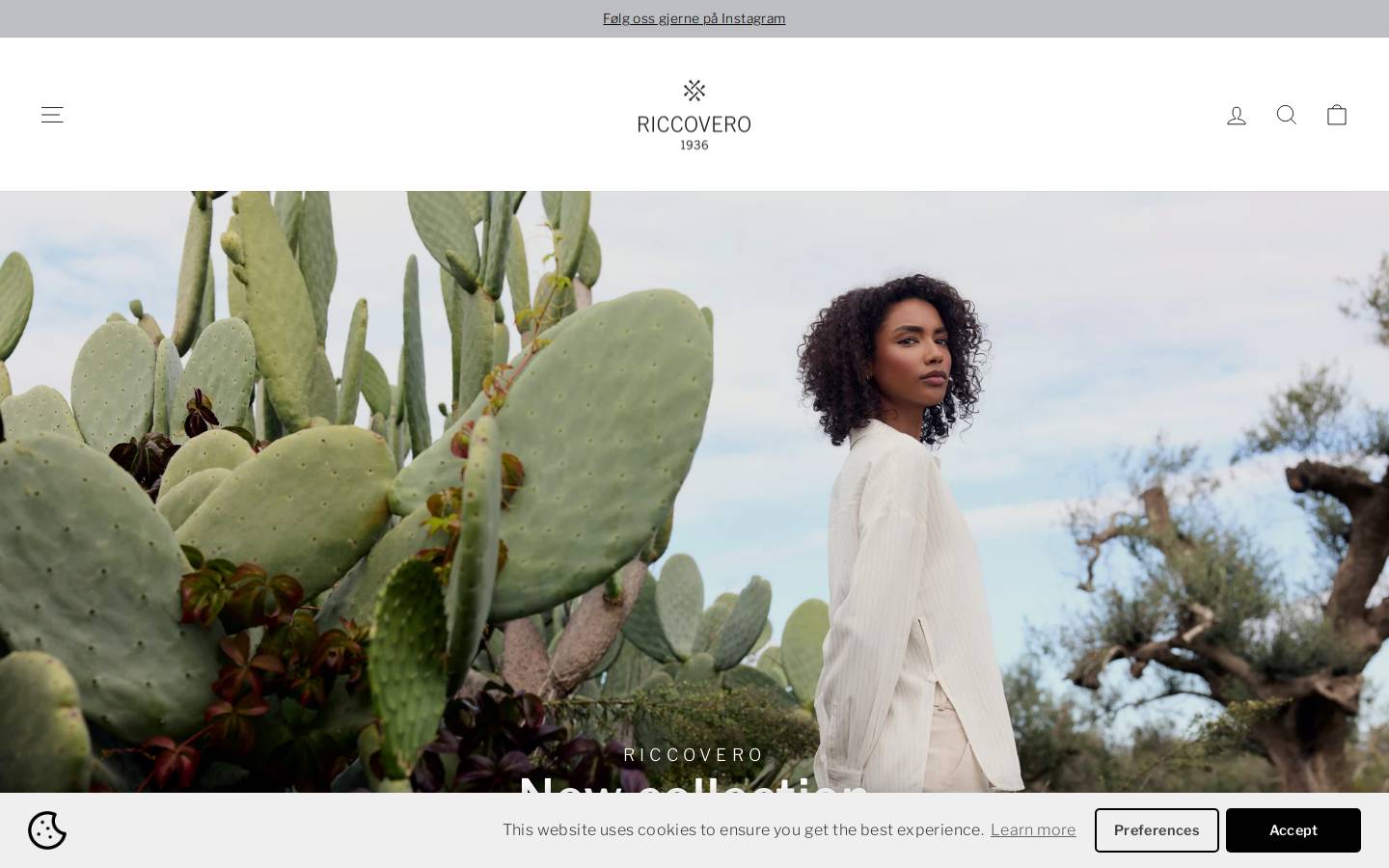 riccovero.no homepage screenshot