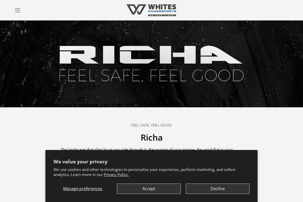 richa.com.au homepage screenshot