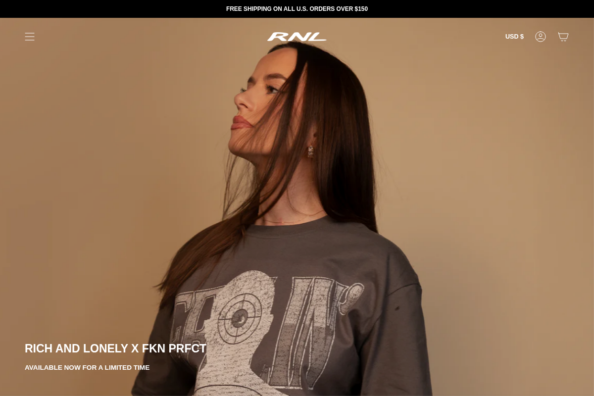 Rich And Lonely homepage screenshot