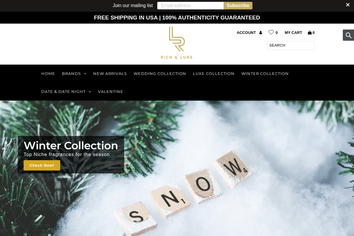 richandluxe.com homepage screenshot