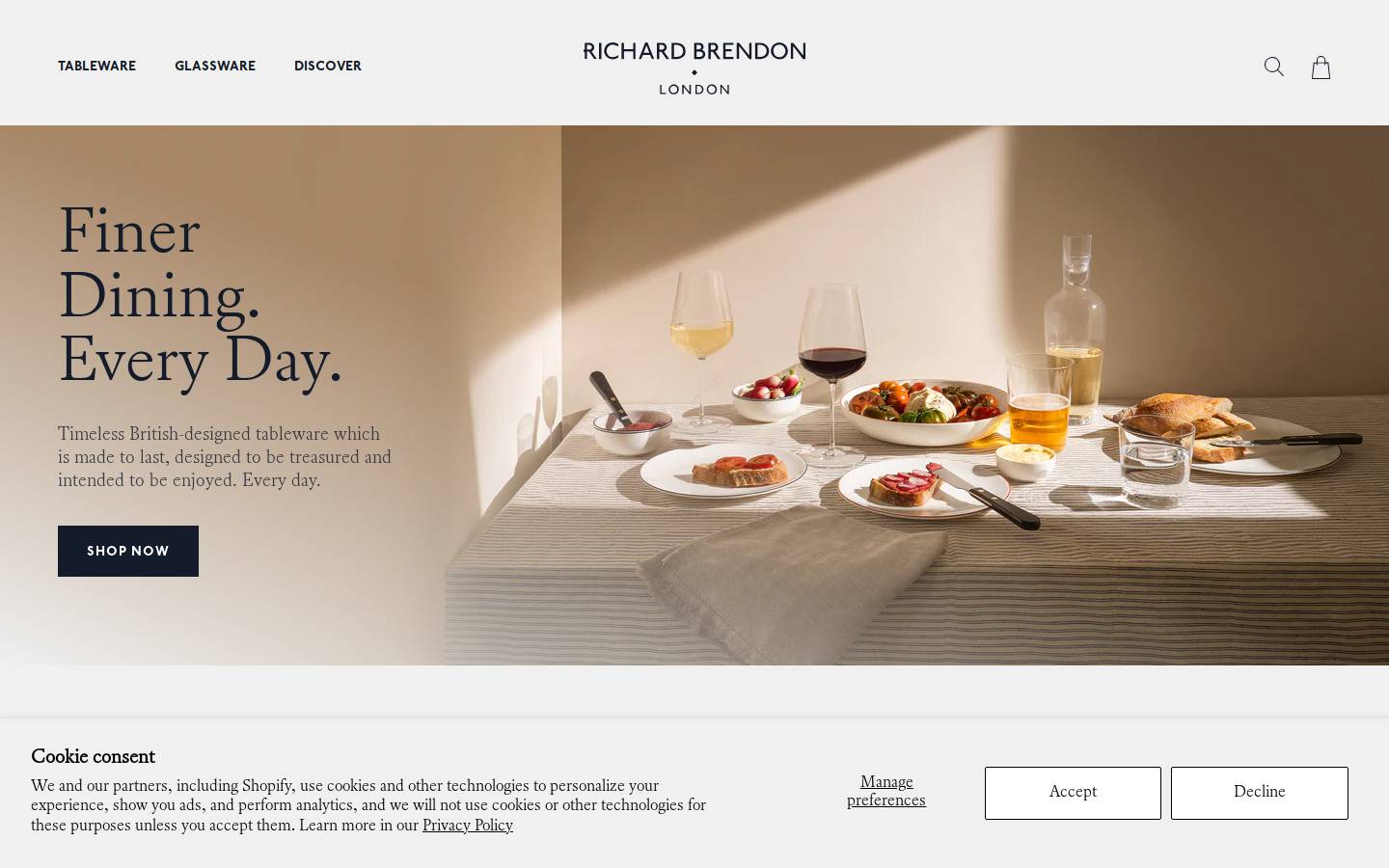Richard Brendon  homepage screenshot