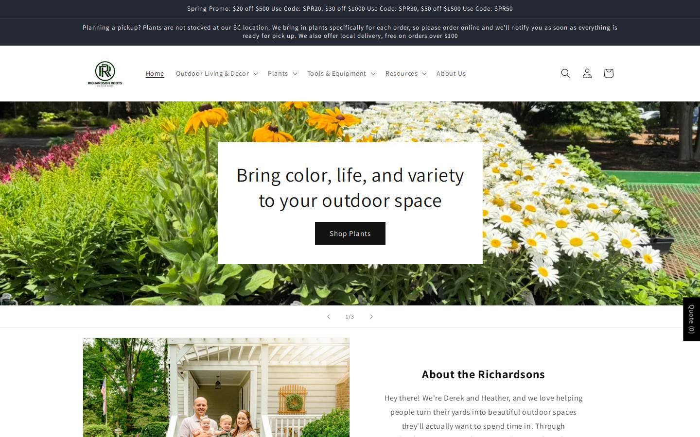 richardsonrootsllc.com homepage screenshot