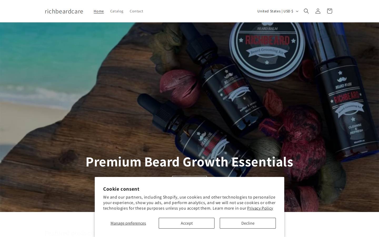 richbeardcare.com homepage screenshot