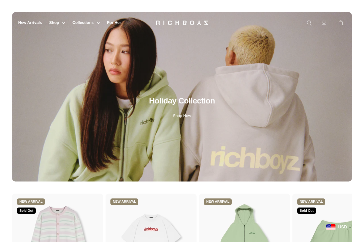 Richboyz homepage screenshot
