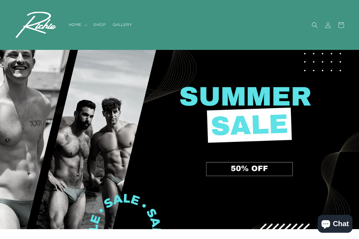 richiewear.com homepage screenshot