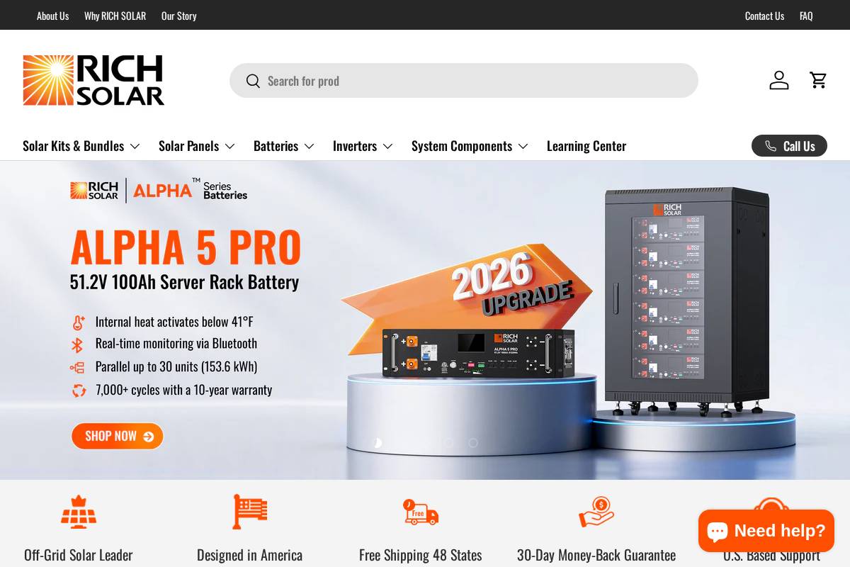 richsolar.com homepage screenshot