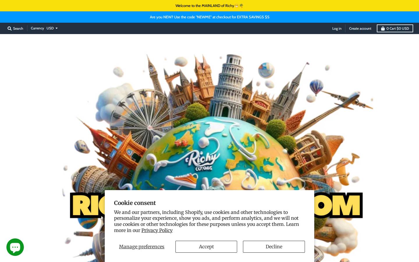 richycustoms.com homepage screenshot