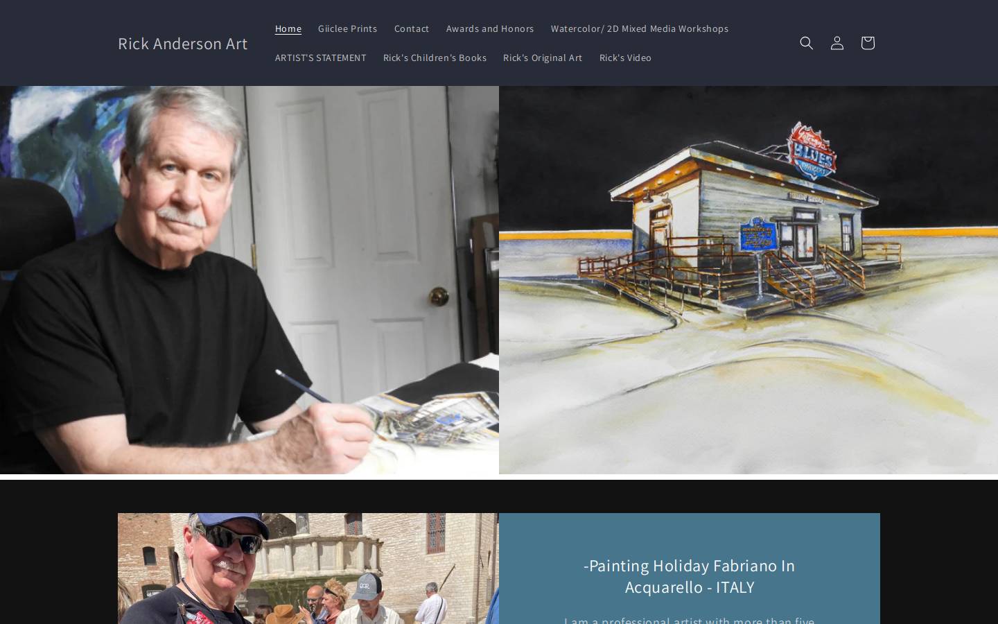 rickandersonart.com homepage screenshot