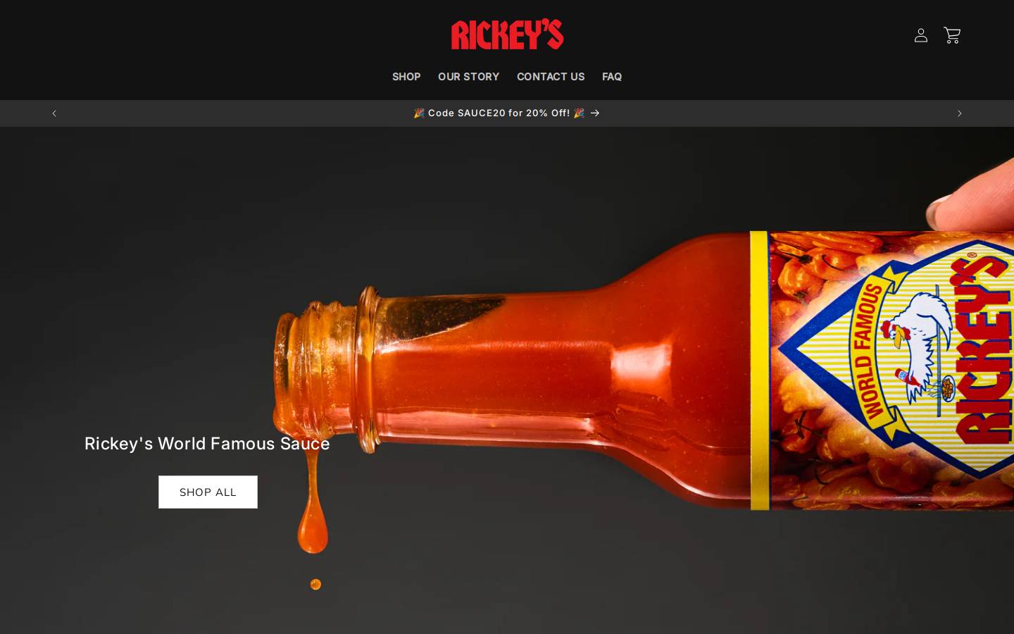 rickeyssauces.com homepage screenshot