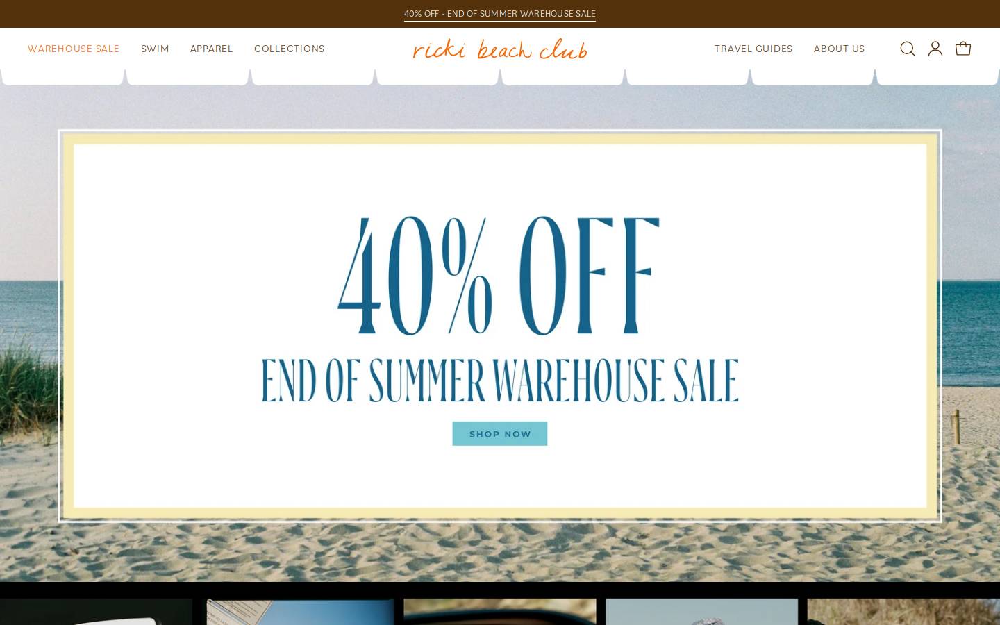 rickibeachclub.com homepage screenshot
