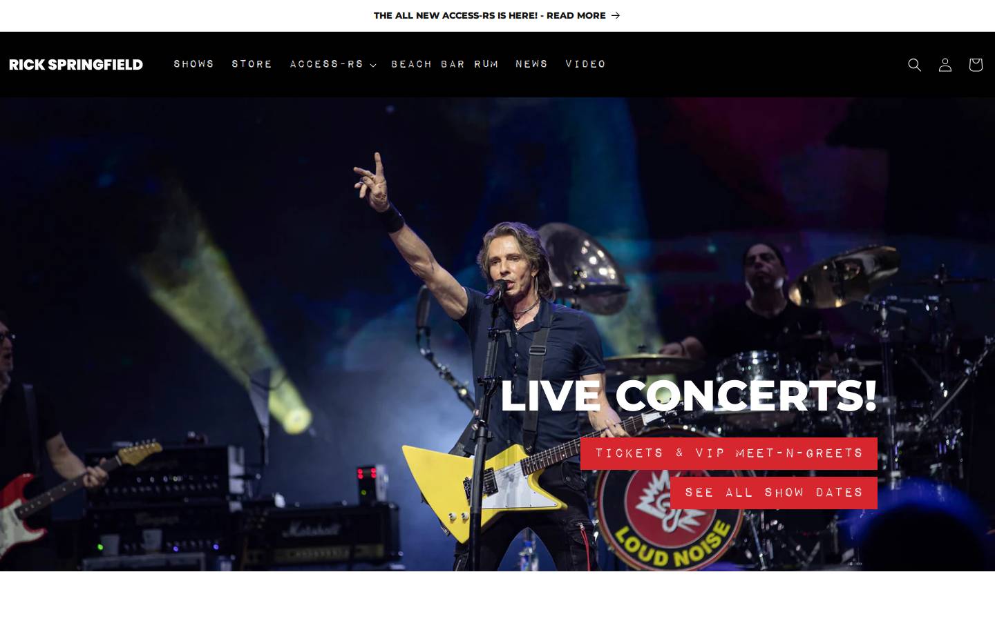 rickspringfield.com homepage screenshot