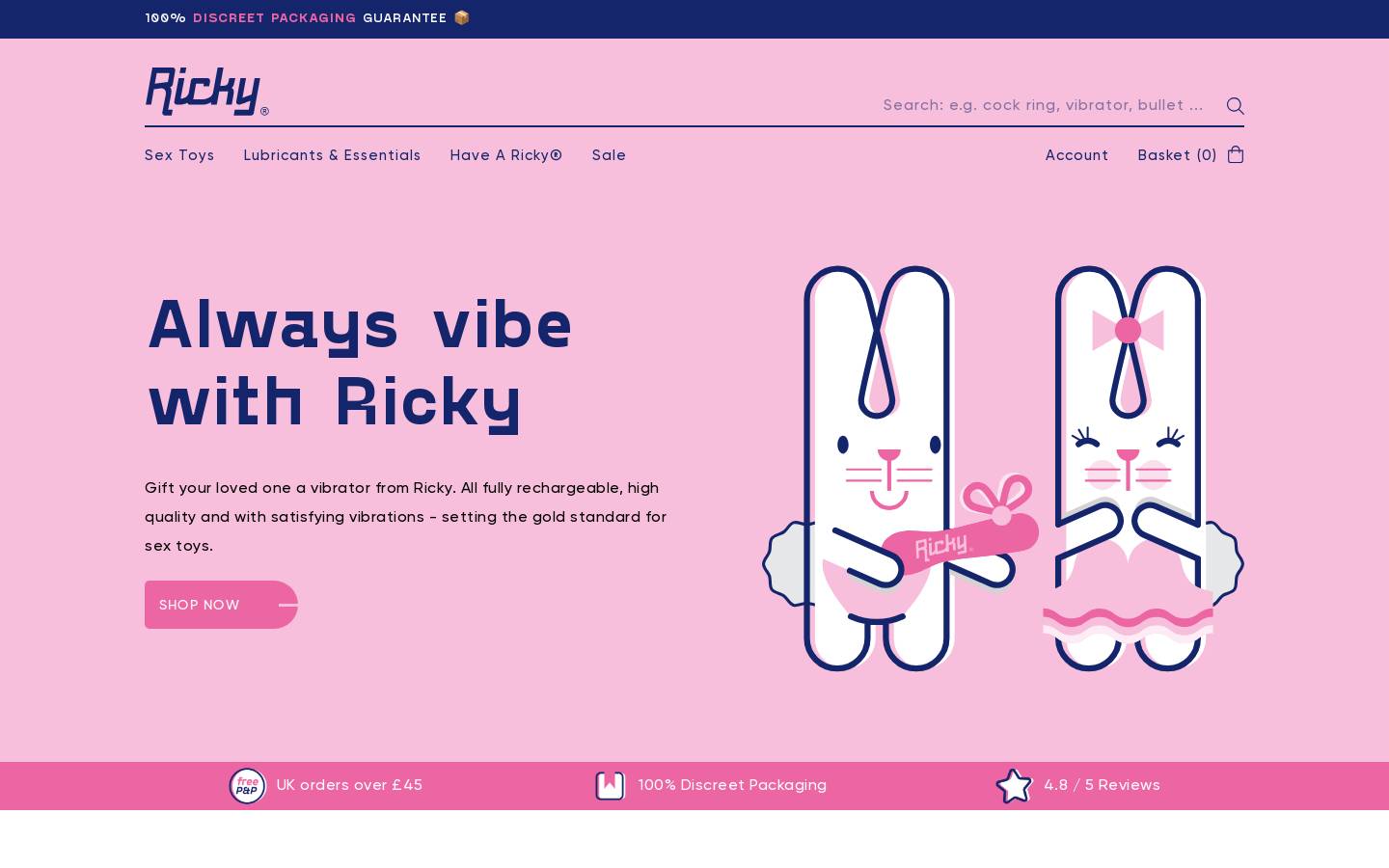 Ricky® homepage screenshot