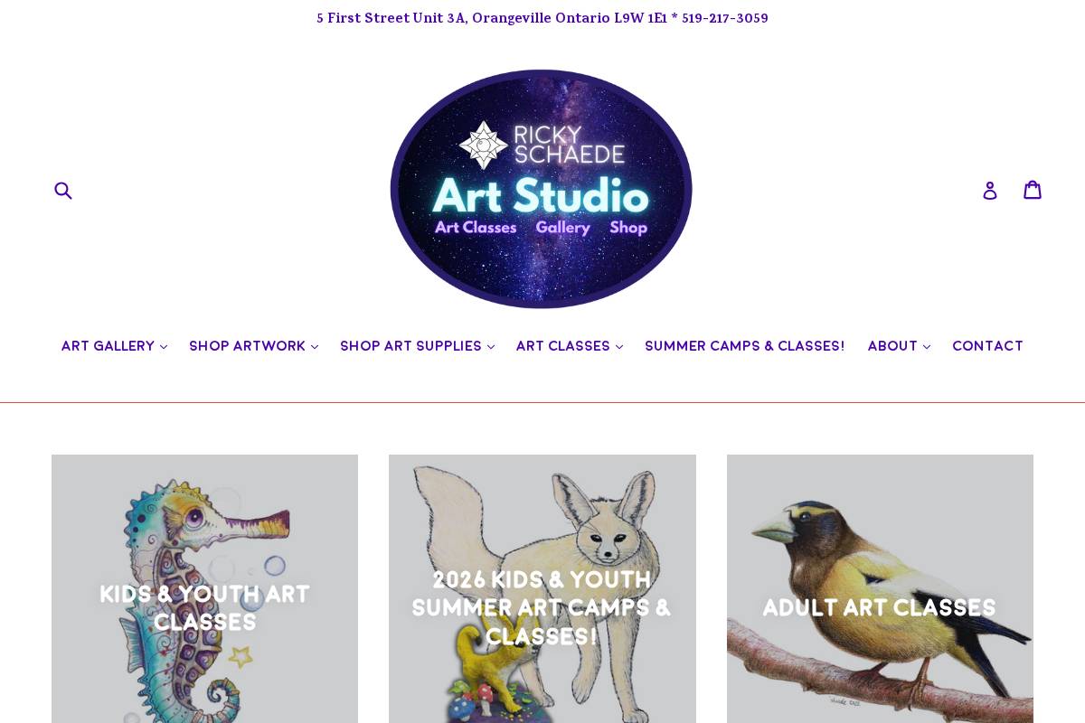 rickyschaede.com homepage screenshot