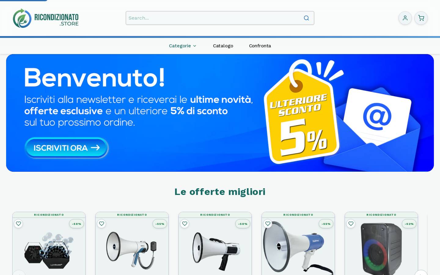 ricondizionato.store homepage screenshot