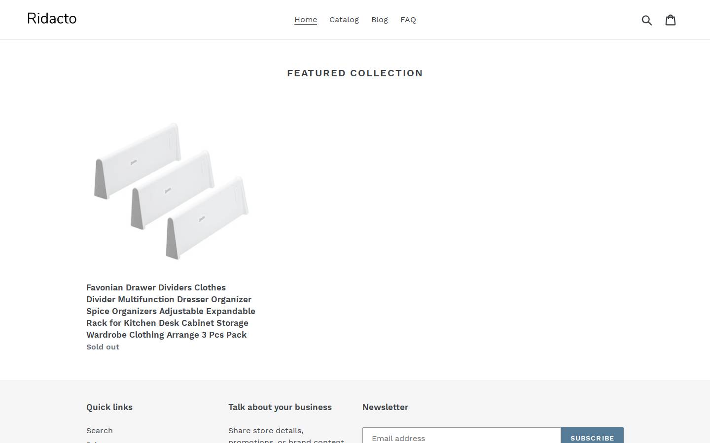 ridacto.com homepage screenshot