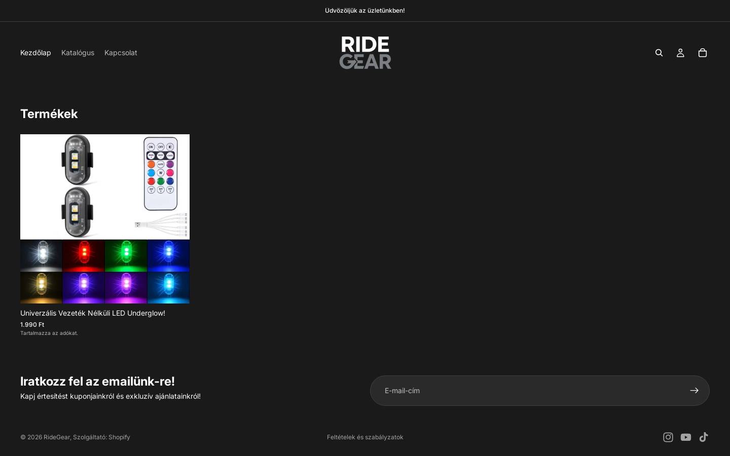 ride-gear.com homepage screenshot