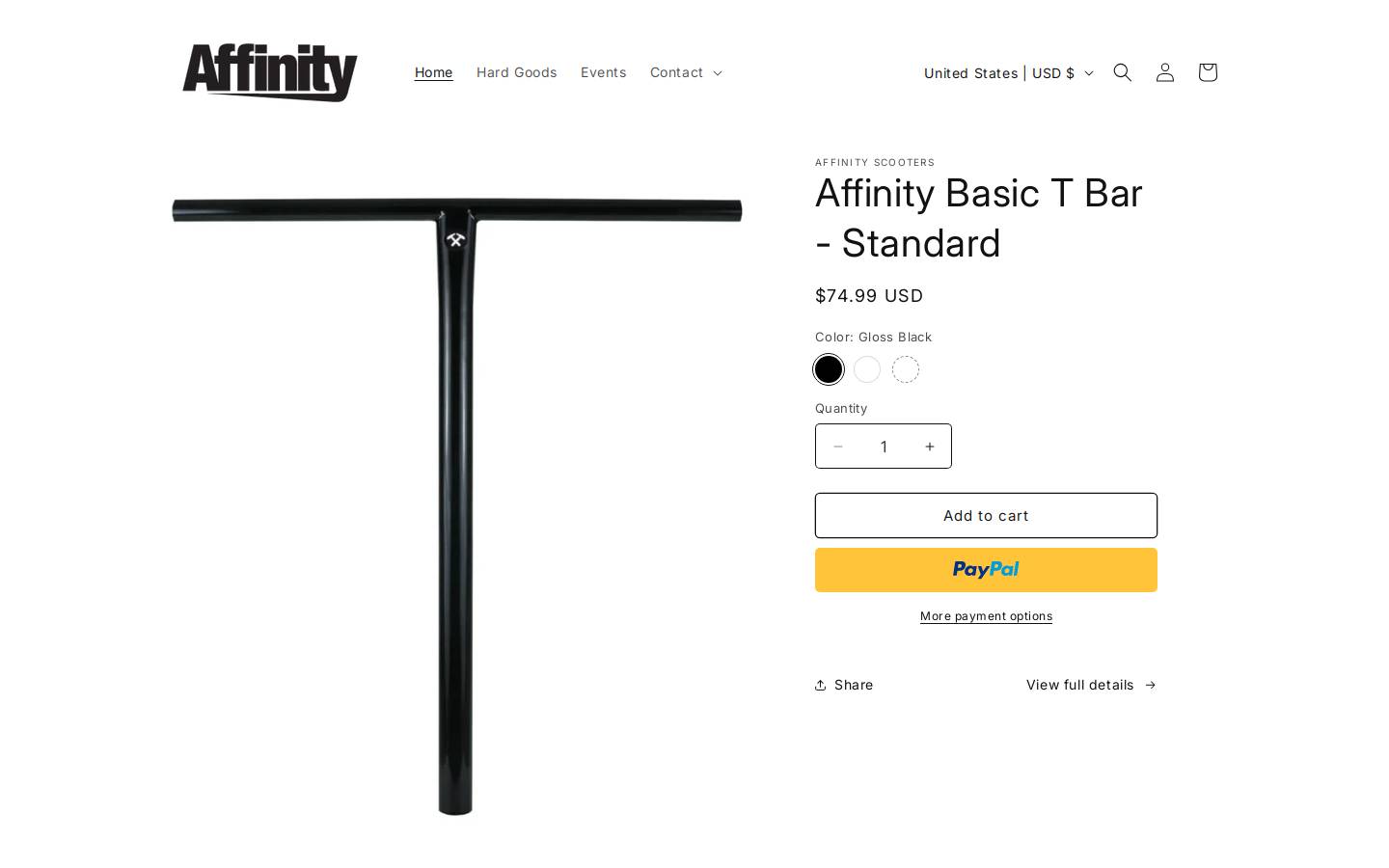 rideaffinity.com homepage screenshot