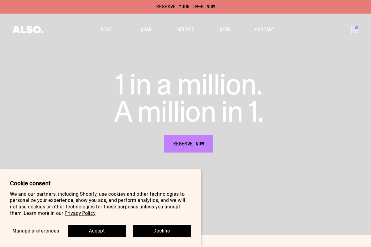 ALSO - Introducing Transcendent Mobility homepage screenshot