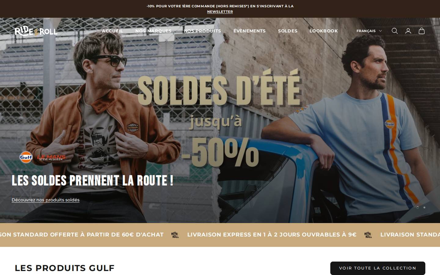 rideandroll.com homepage screenshot