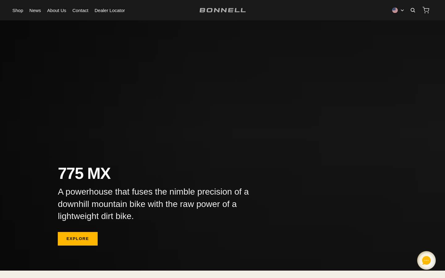 ridebonnell.com homepage screenshot
