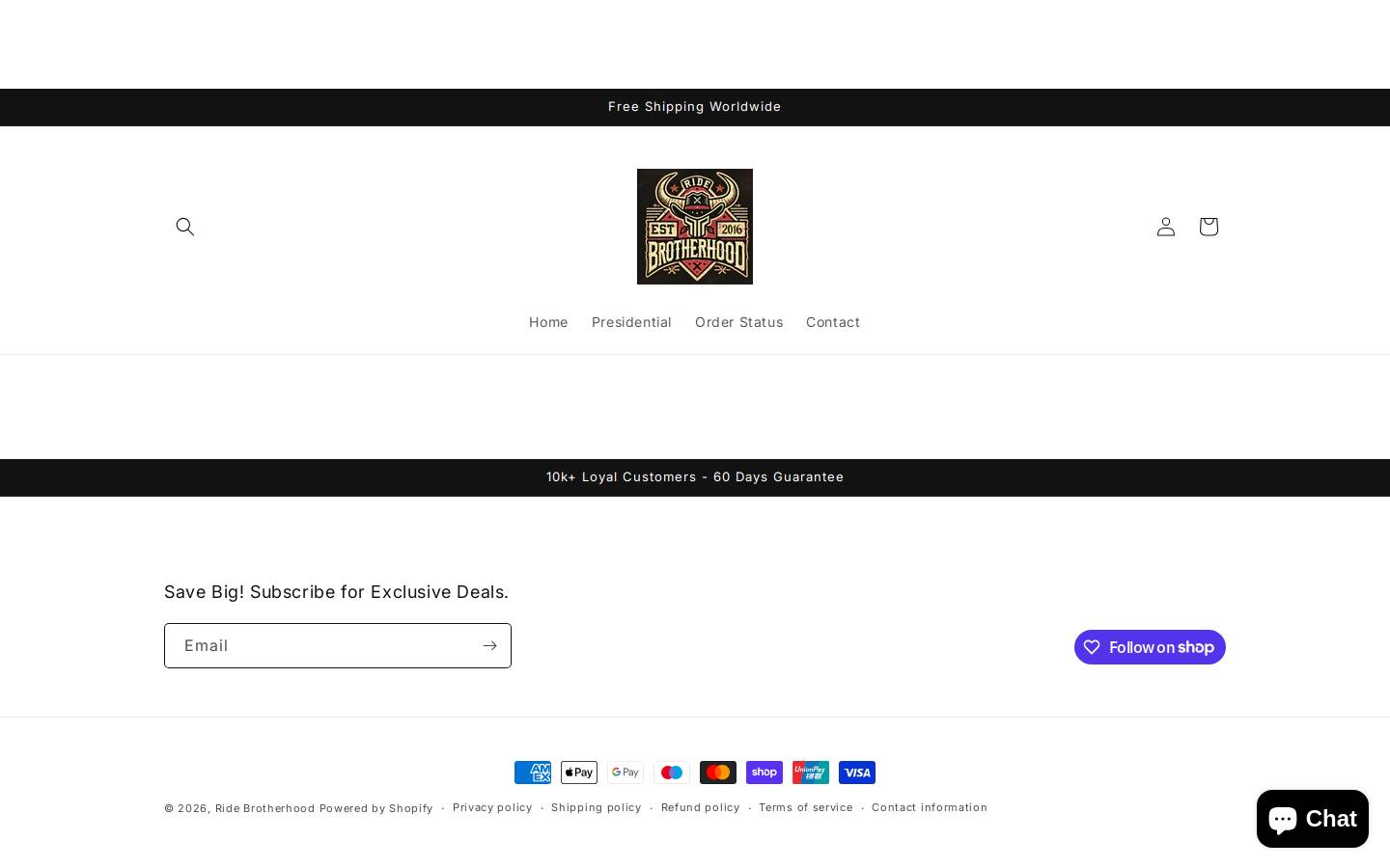 ridebrotherhood.com homepage screenshot