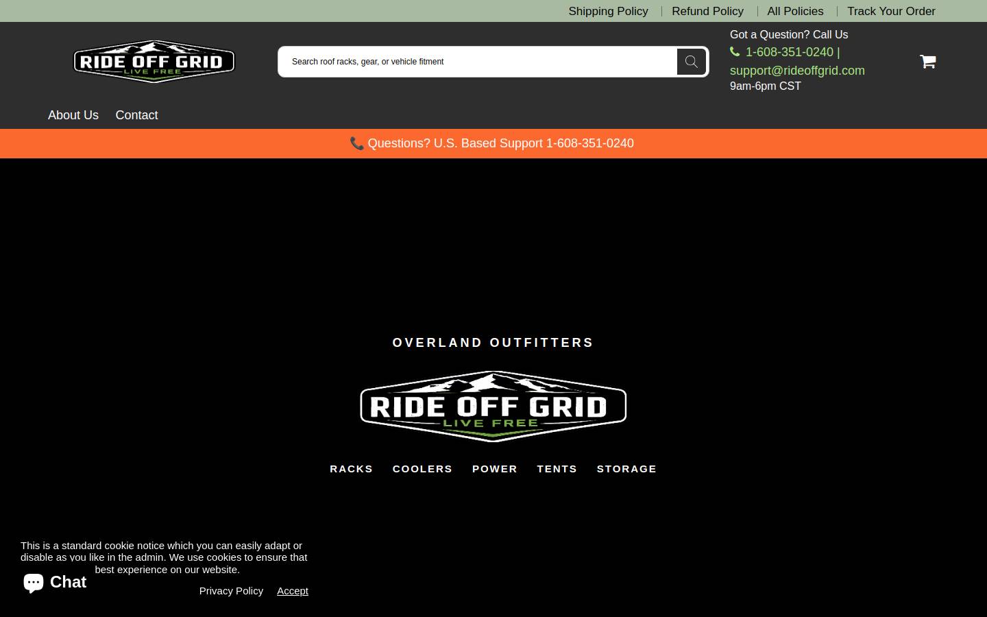 rideoffgrid.com homepage screenshot