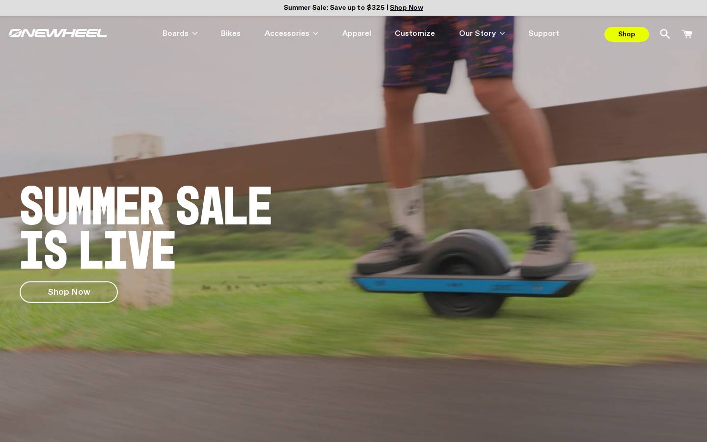 rideonewheel.com homepage screenshot