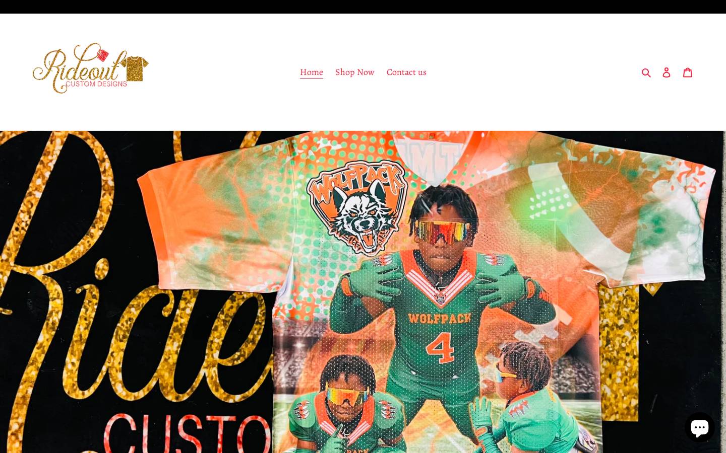 rideoutcustomdesigns.com homepage screenshot