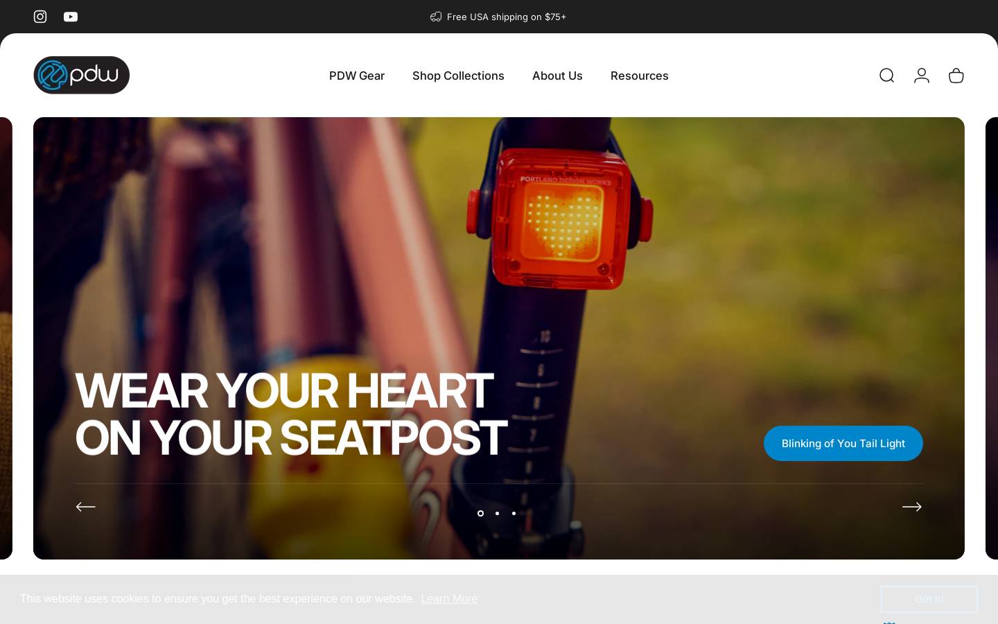 ridepdw.com homepage screenshot