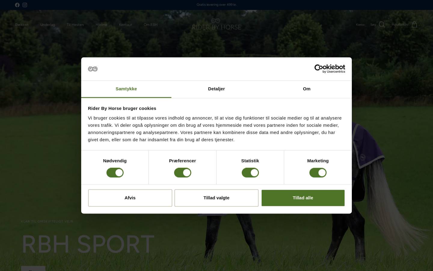 Rider by Horse homepage screenshot