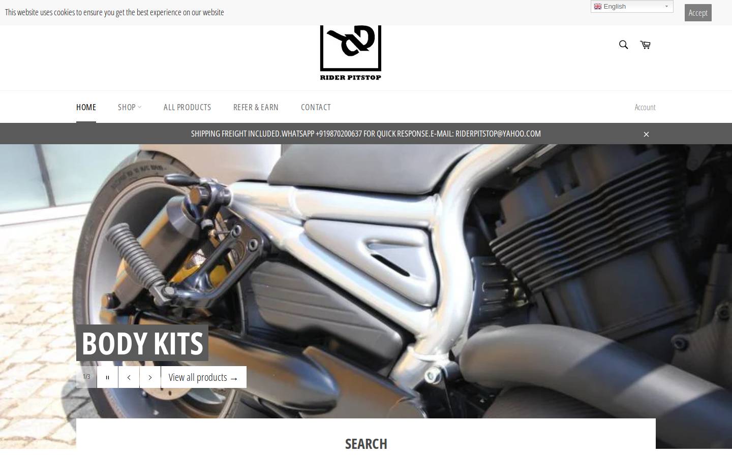 riderpitstop.com homepage screenshot