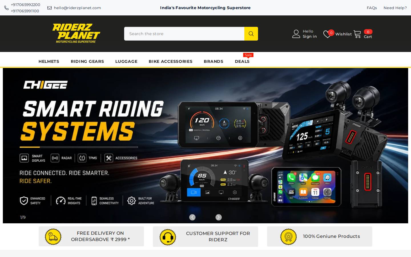 riderzplanet.com homepage screenshot