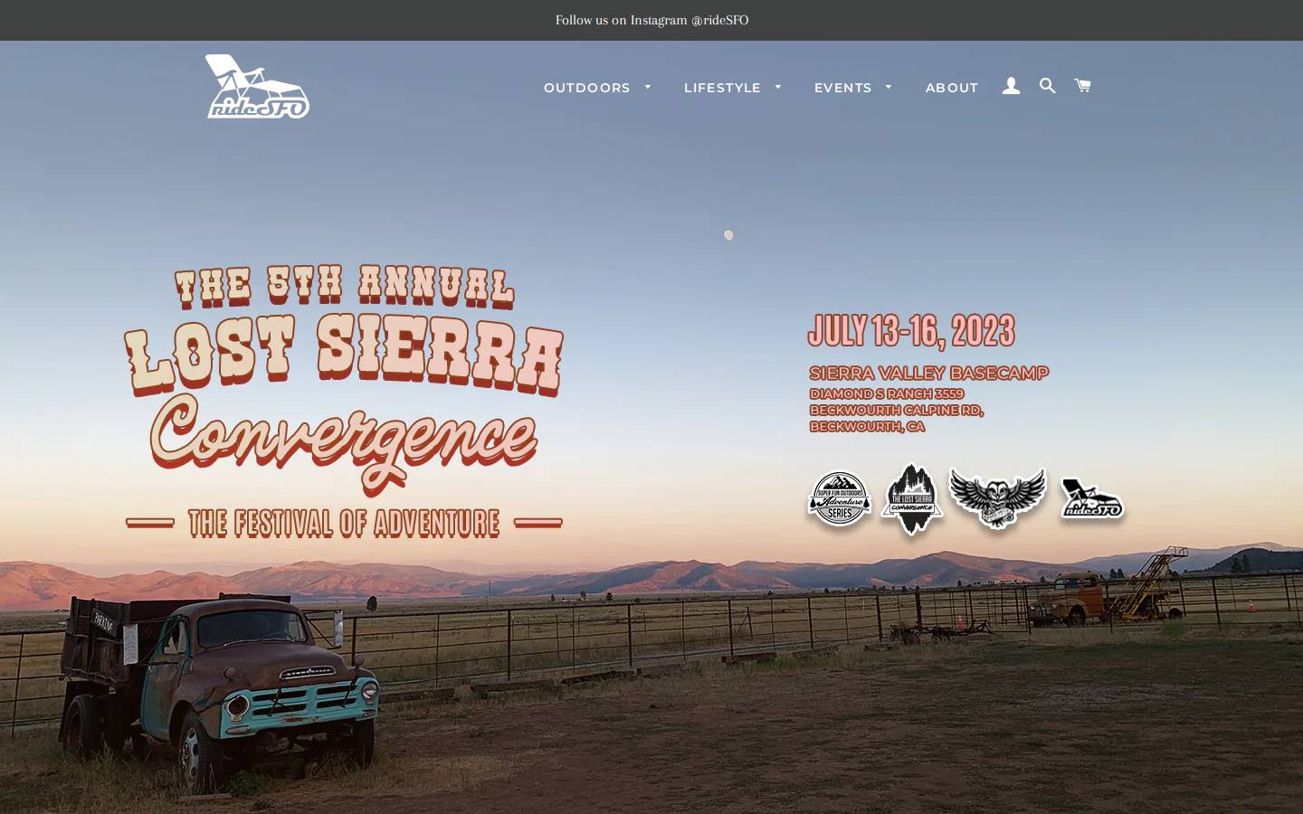 ridesfo.com homepage screenshot