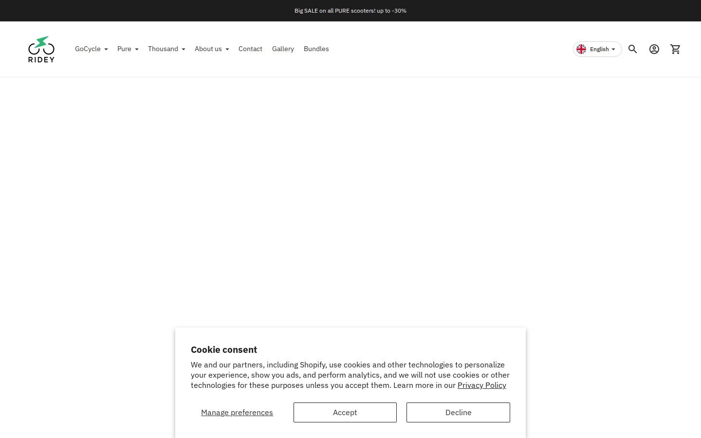 ridey.eu homepage screenshot