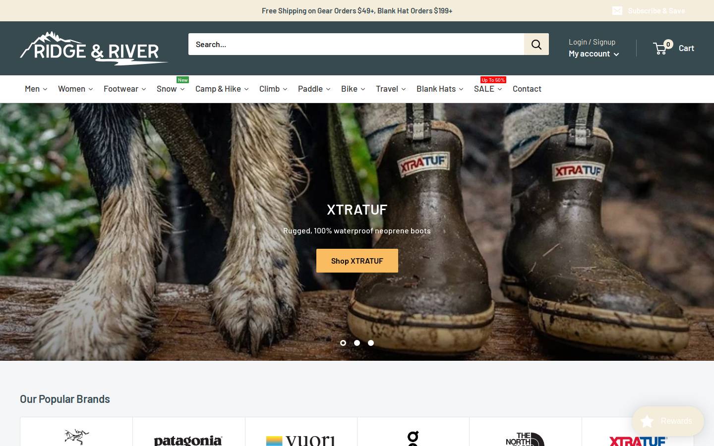 Ridge & River homepage screenshot