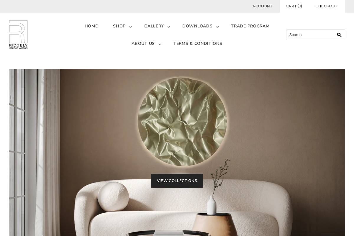 ridgelystudioworks.com homepage screenshot