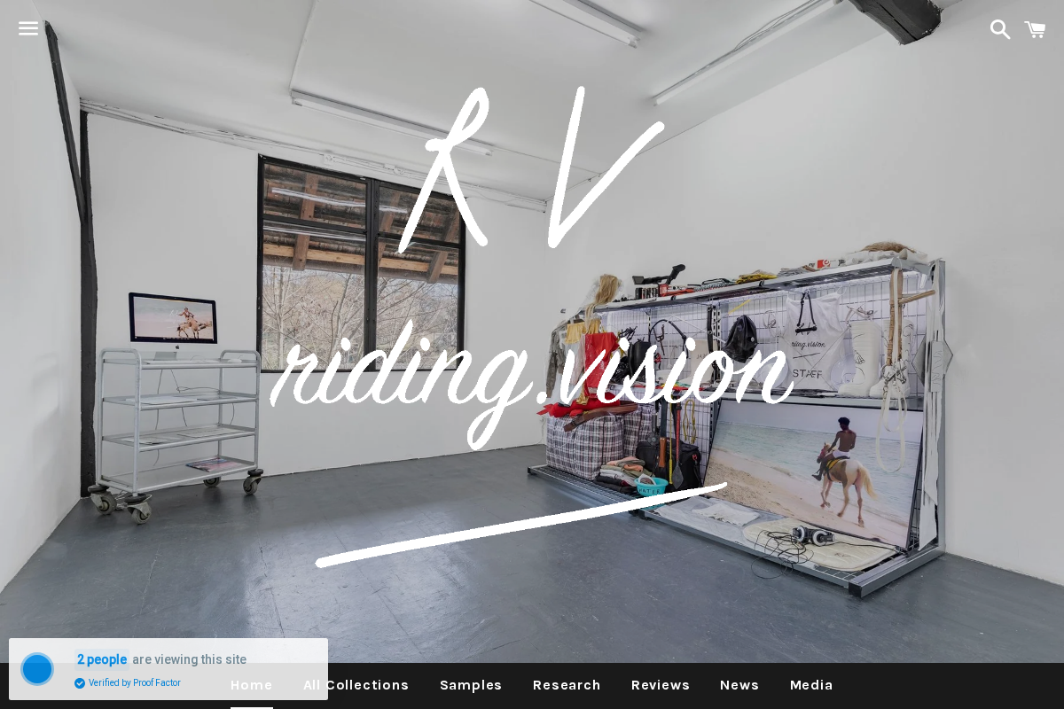 Riding.Vision homepage screenshot