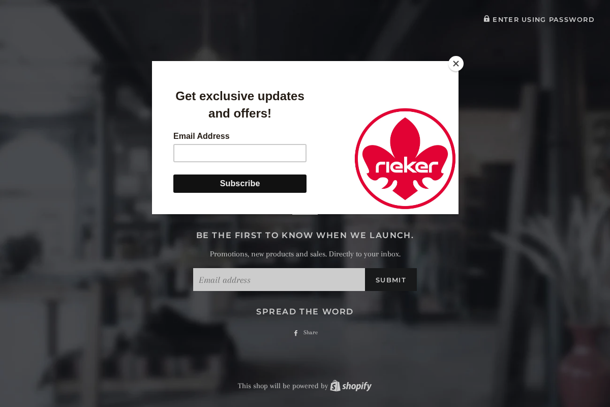 riekershopbyljshoes.ca homepage screenshot