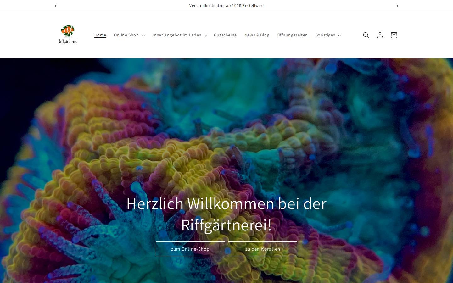 riffgaertnerei.de homepage screenshot