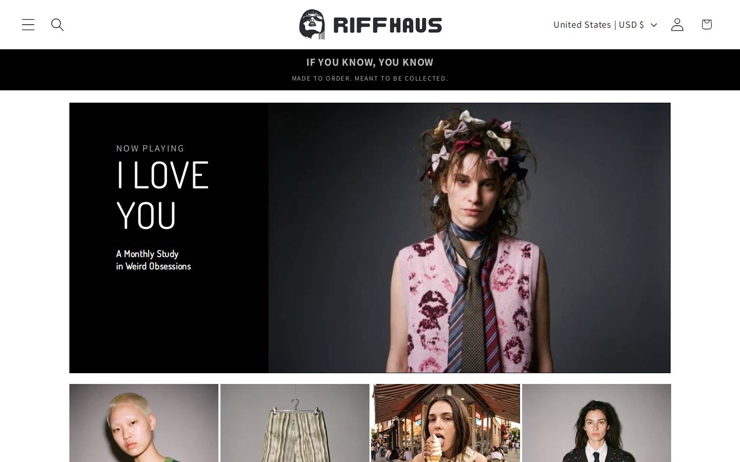 Riffhaus homepage screenshot