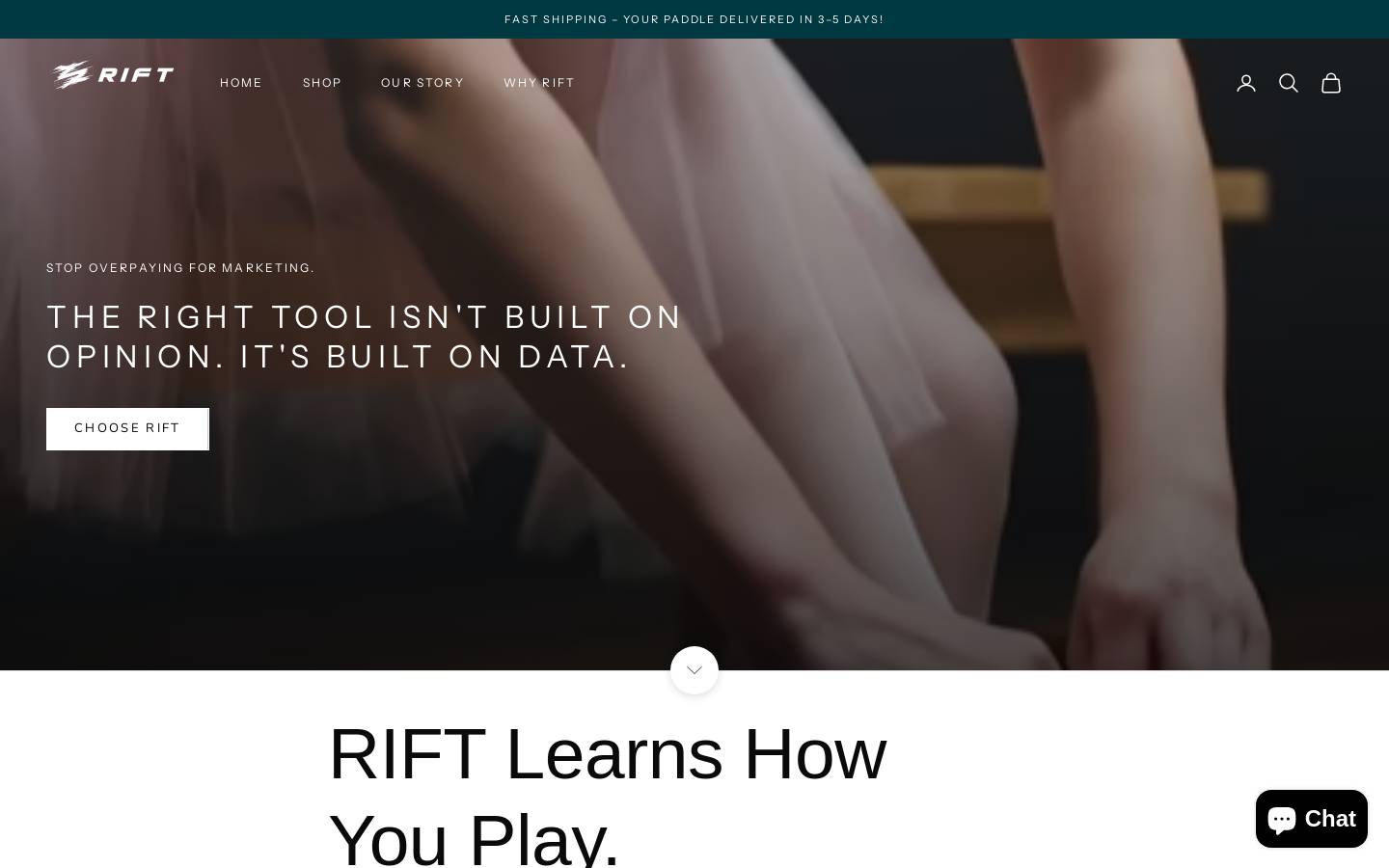 riftpickleball.com homepage screenshot