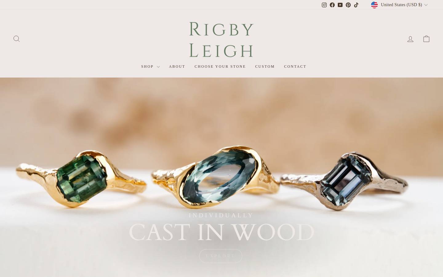 rigbyleigh.com homepage screenshot