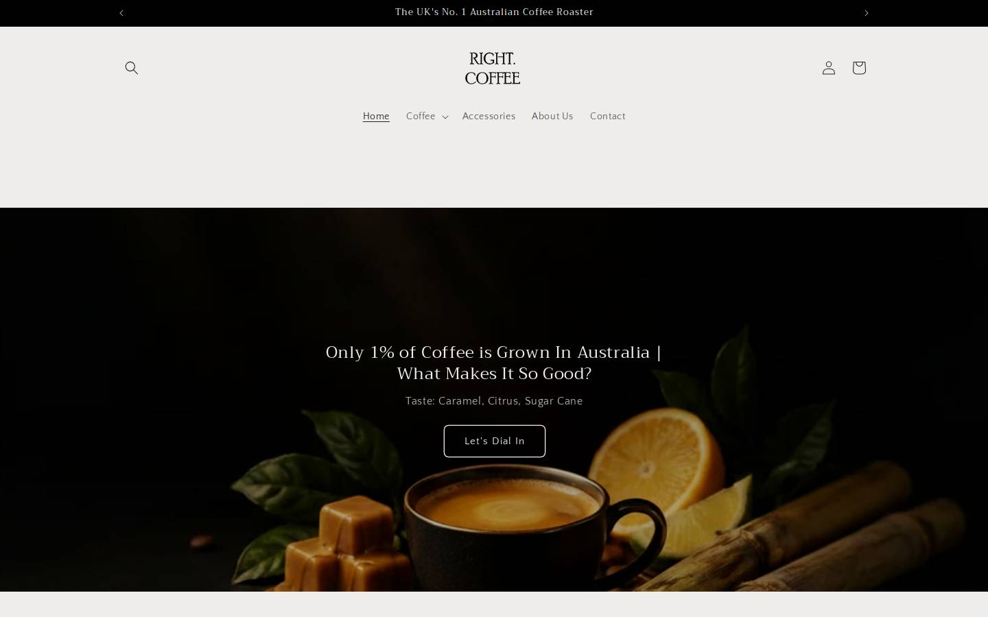 right.coffee homepage screenshot