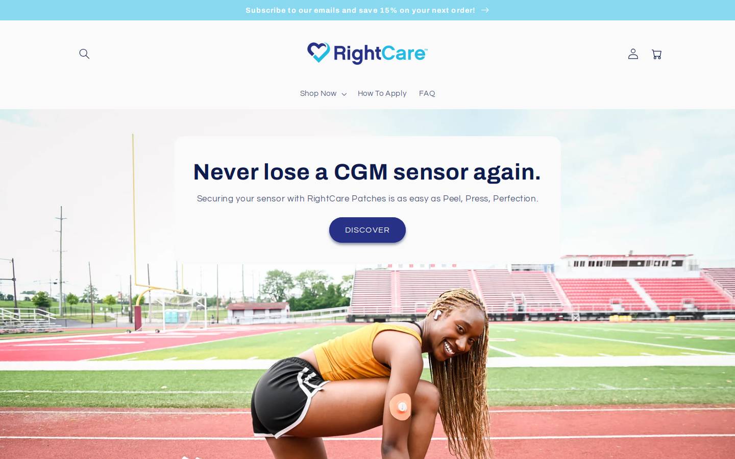 rightcarepatch.com homepage screenshot