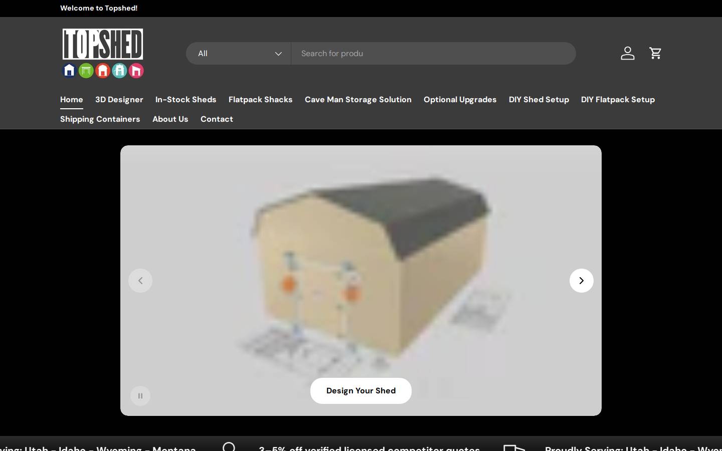 rightsheds.com homepage screenshot